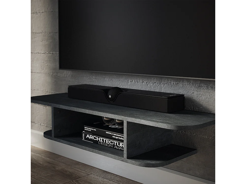 Meuble tv béton noir 105x30x18.2 lorio