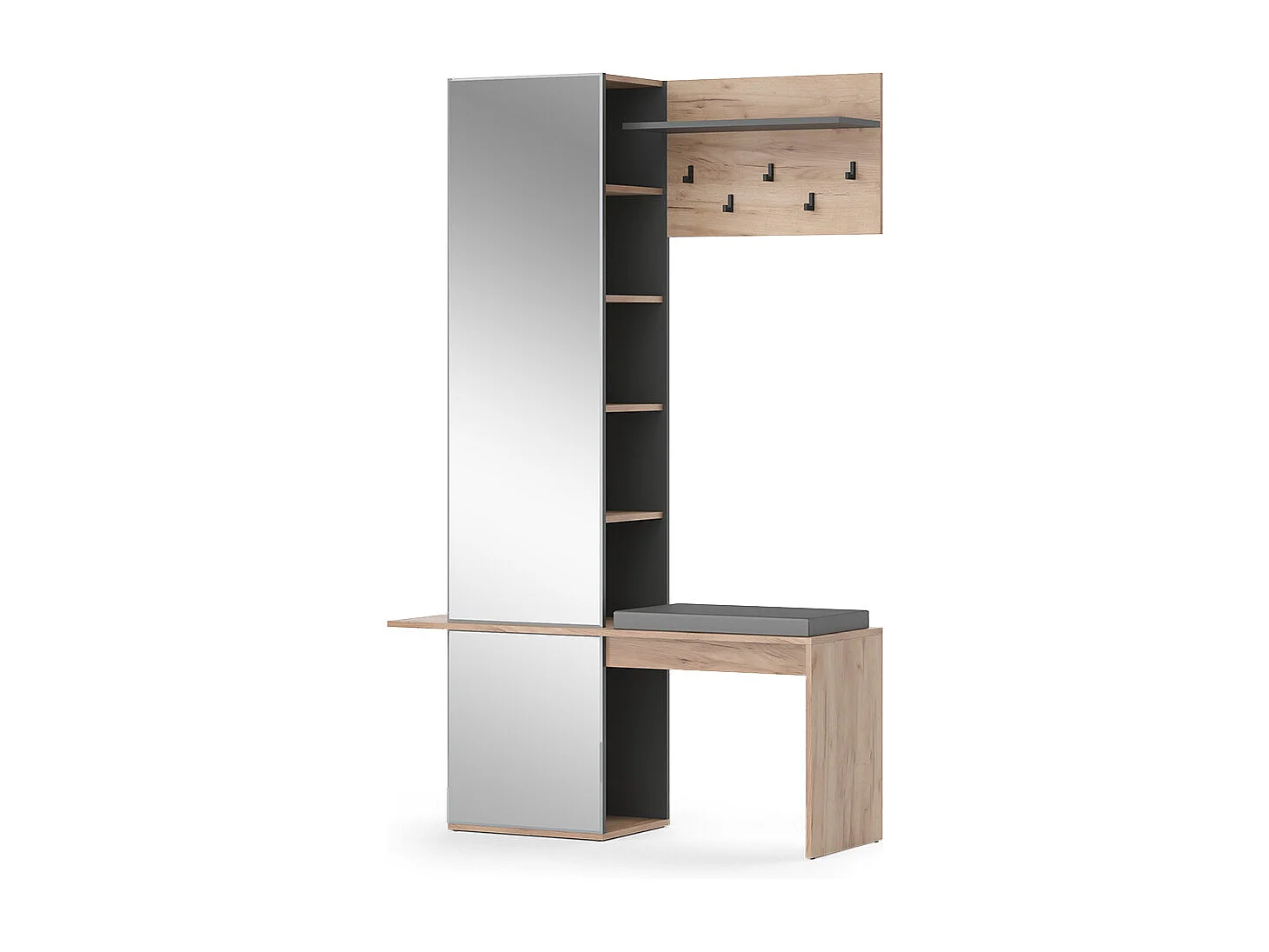 Garde-robe chêne de force doré 120x40x190 adeline