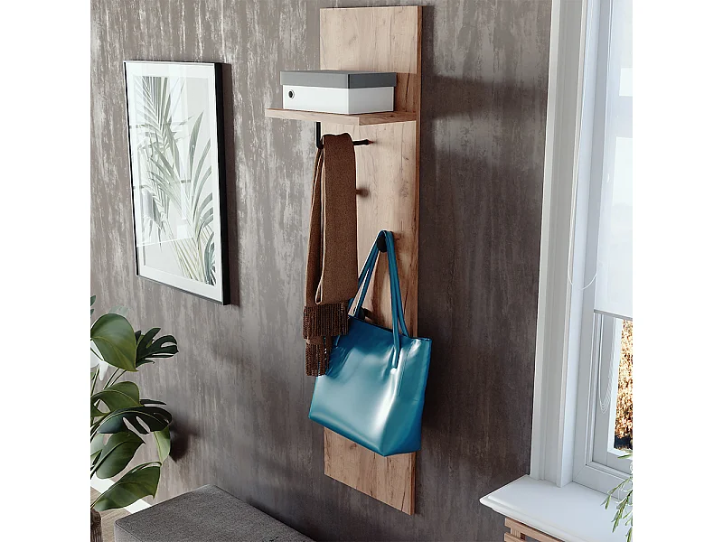 Wandgarderobe goldkraft eiche 36x21.6x135 siri