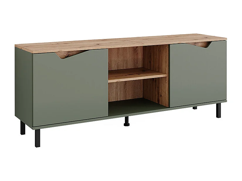 Meuble TV vert/artisan 150x38x60 marelle