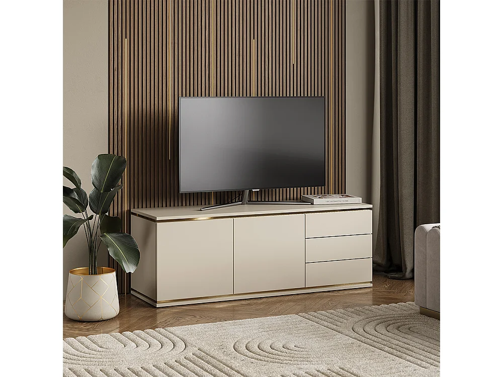 Meuble TV cachemire 135x42x70 linette
