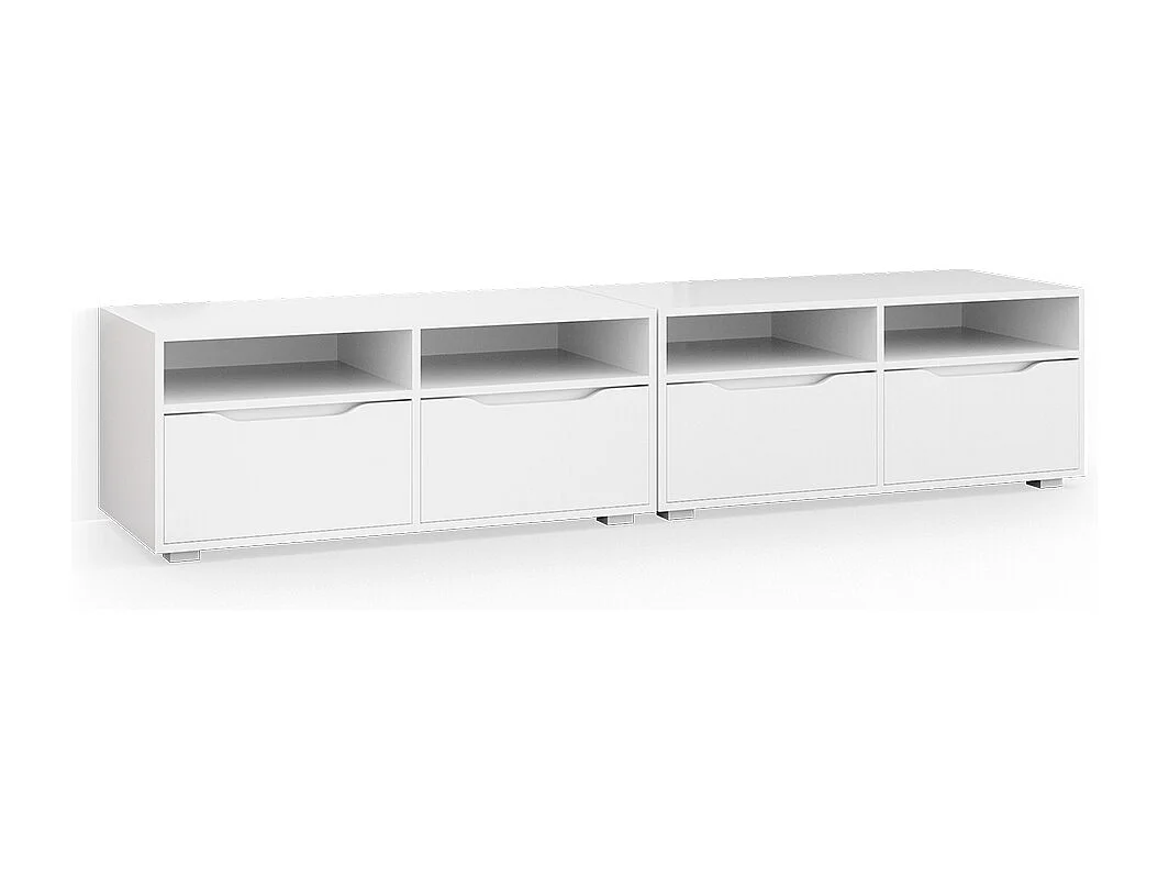 Meuble tv blanc 200.4x48.1x42 ruben