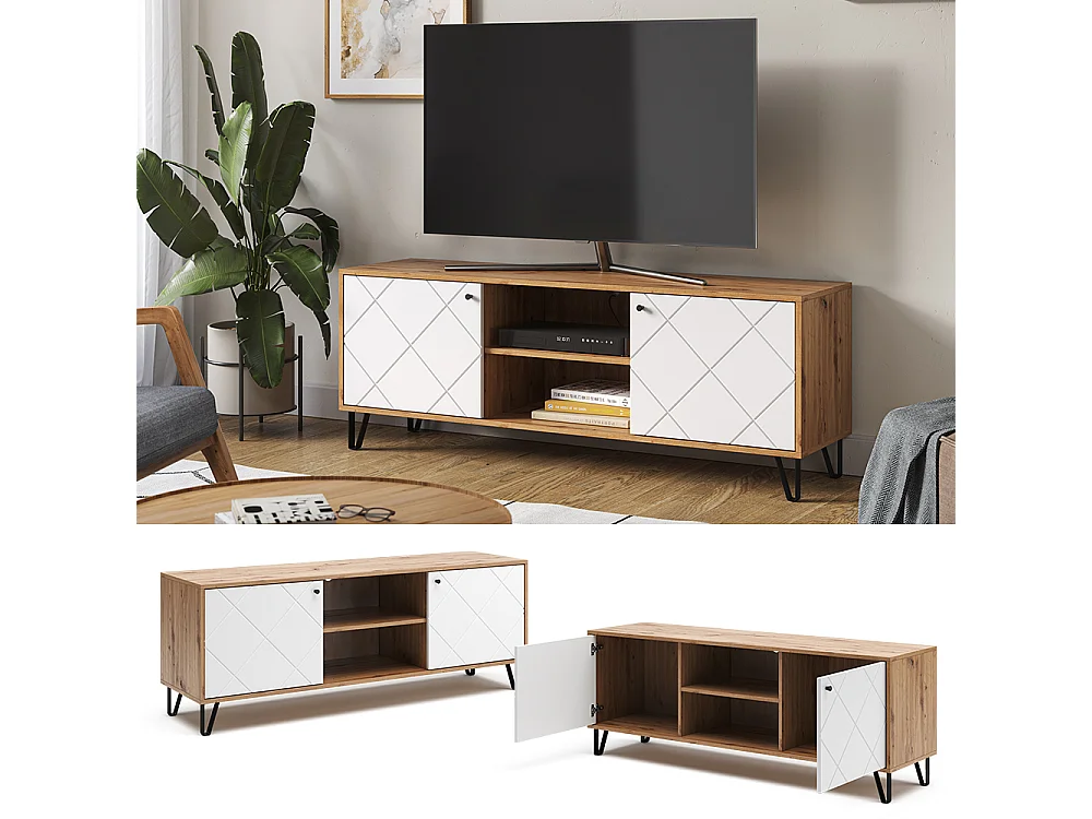 Meuble tv chêne artisan 150x40x55.2 nizza