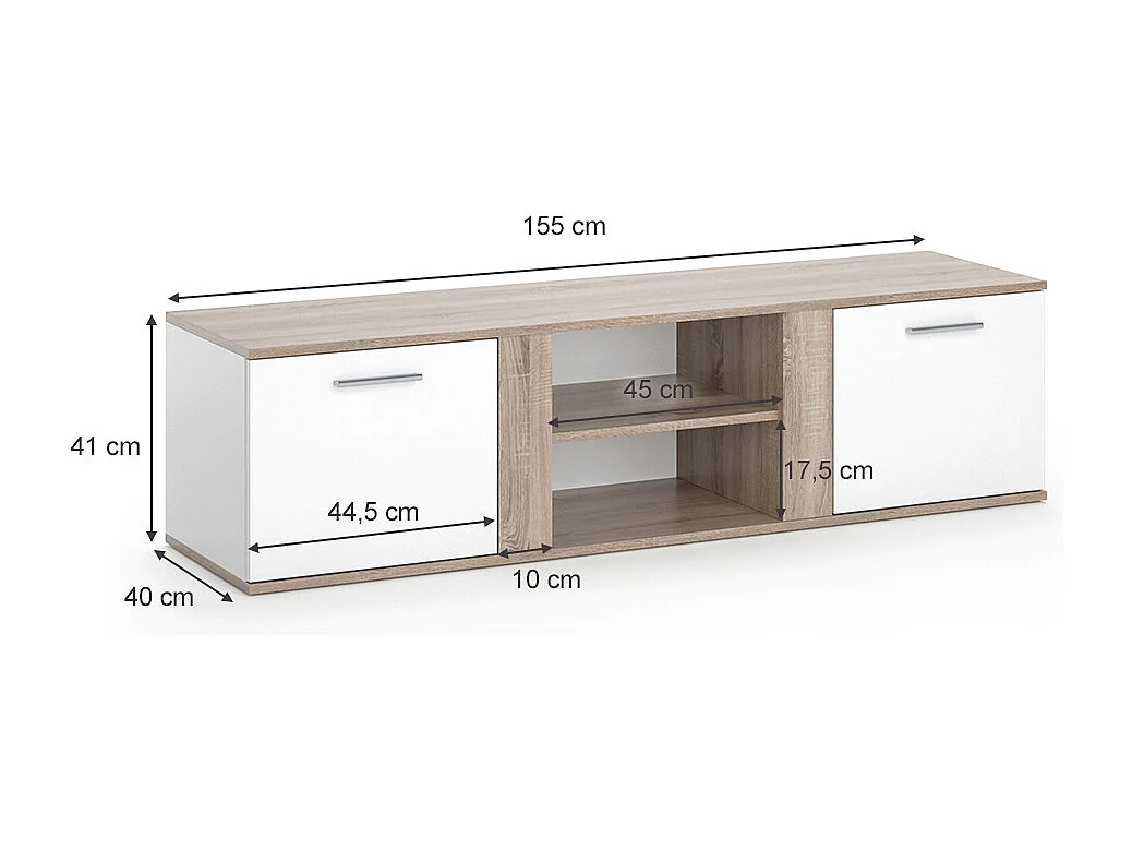 Lowboard sonoma 155x40x41 novelli