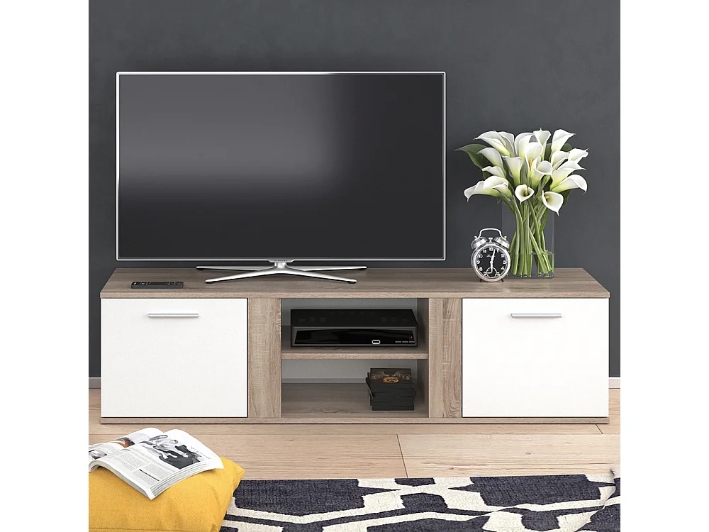 Meuble tv sonoma 155x40x41 novelli