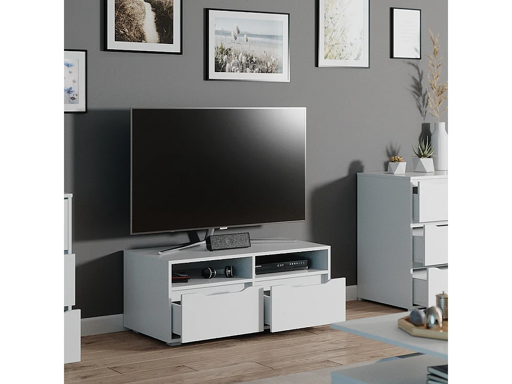 Meuble tv blanc 100.2x48.1x42.5 ruben