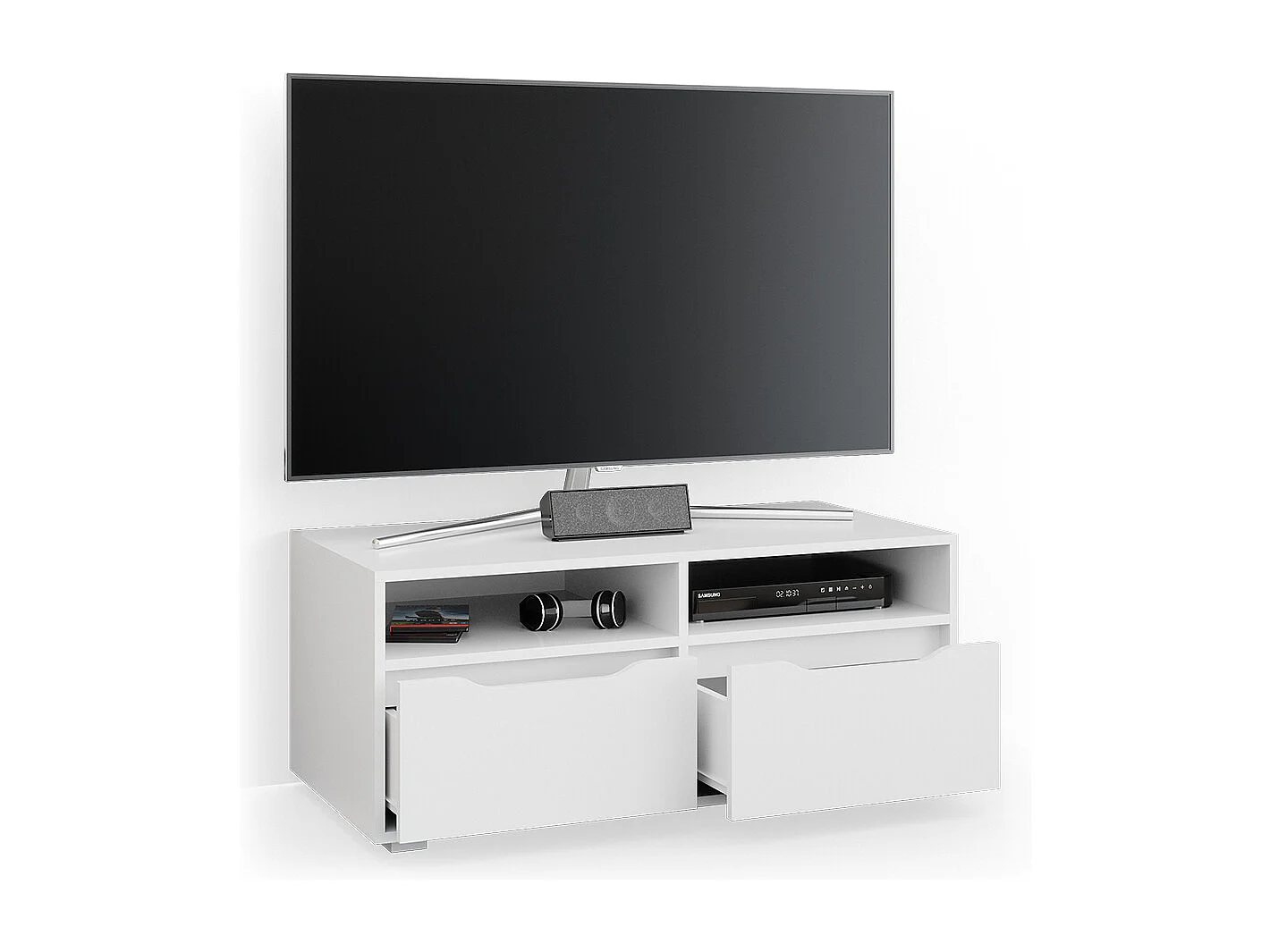 Lavt skab hvid 100.2x48.1x42.5 ruben