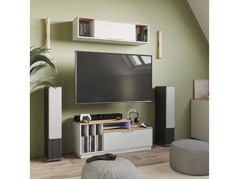 Buffet bas blanc/sonoma 120x40x49.9 betti