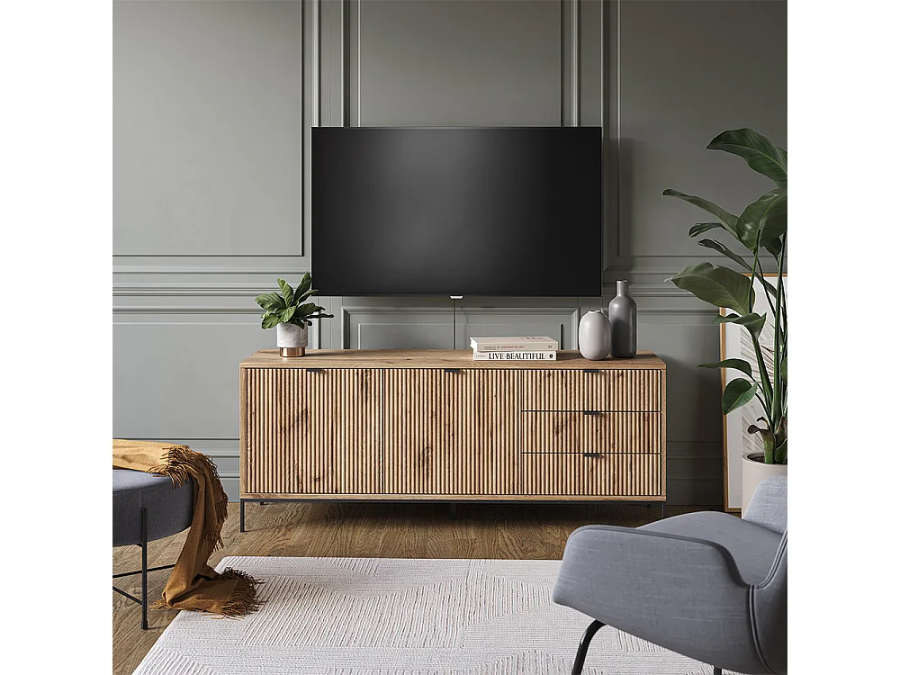 Niski stolik viking oak 150x42x60 eliza