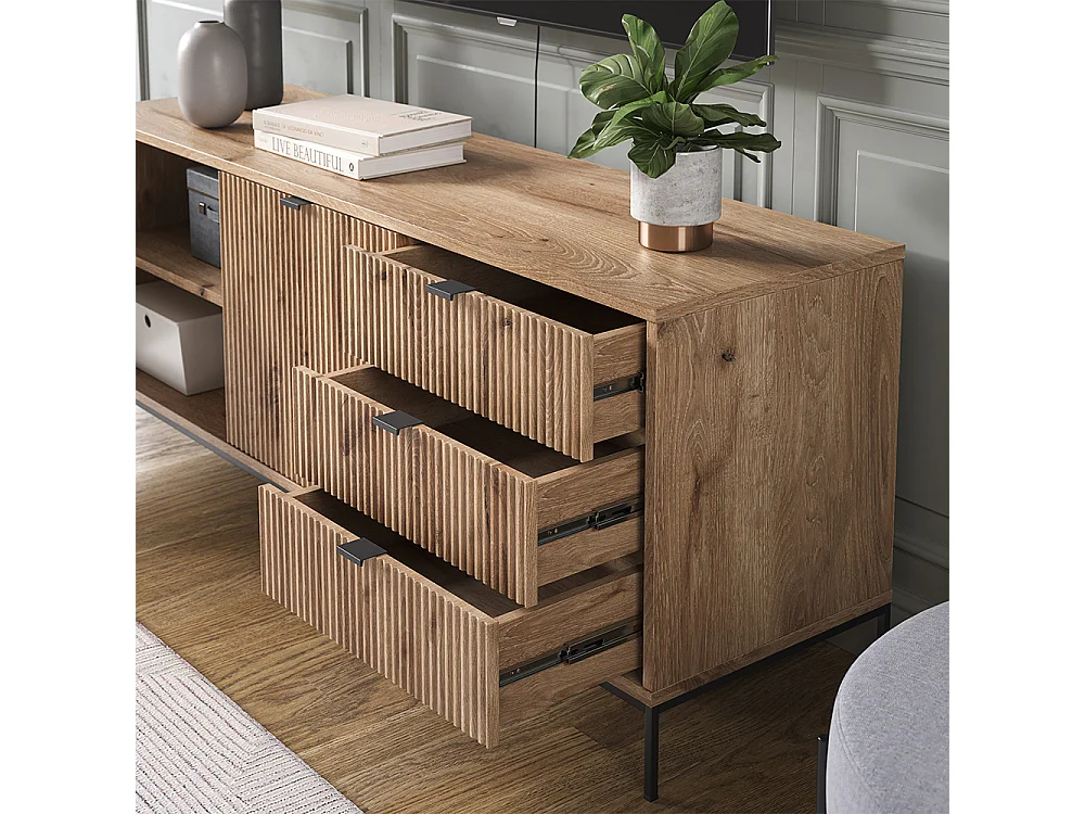 Niski stolik viking oak 150x42x60 eliza