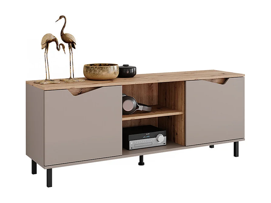 Meuble TV greige/artisan 150x38x60 marelle