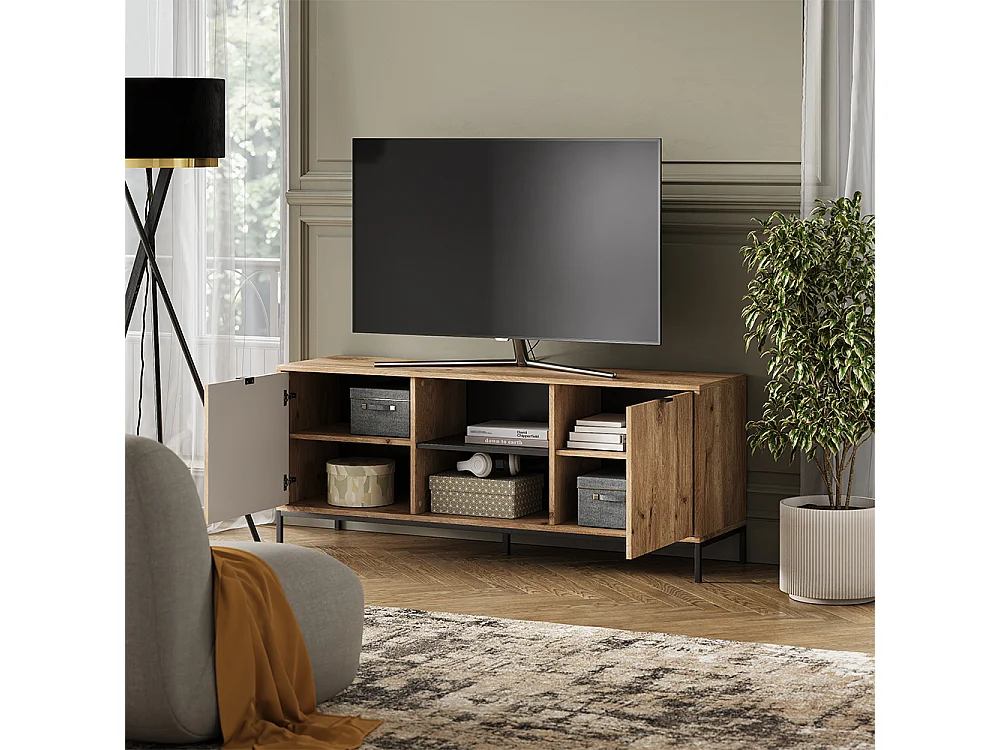 Buffet bas chêne viking 150x40.1x60 eliza