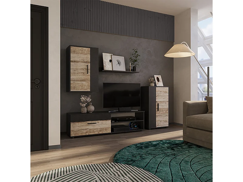 Wohnwand beige 140x35.2x38.7 berno