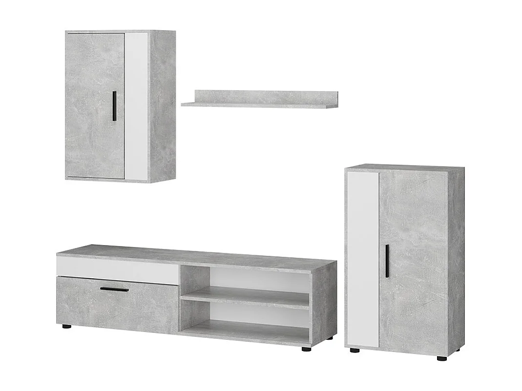 Wohnwand beton 140x35.2x38.7 berno