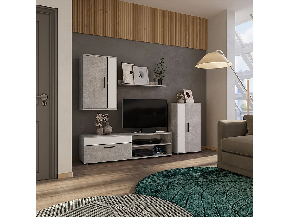 Meuble-paroi béton 140x35.2x38.7 berno