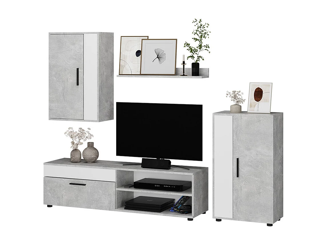 Meuble-paroi béton 140x35.2x38.7 berno