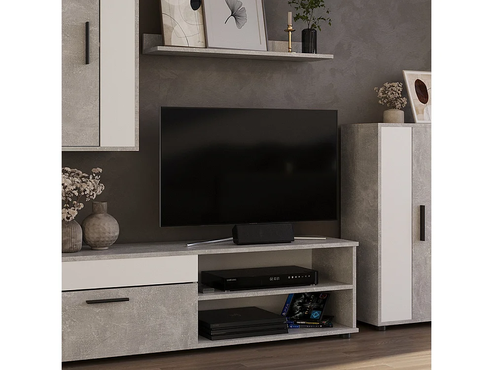 Meuble-paroi béton 140x35.2x38.7 berno