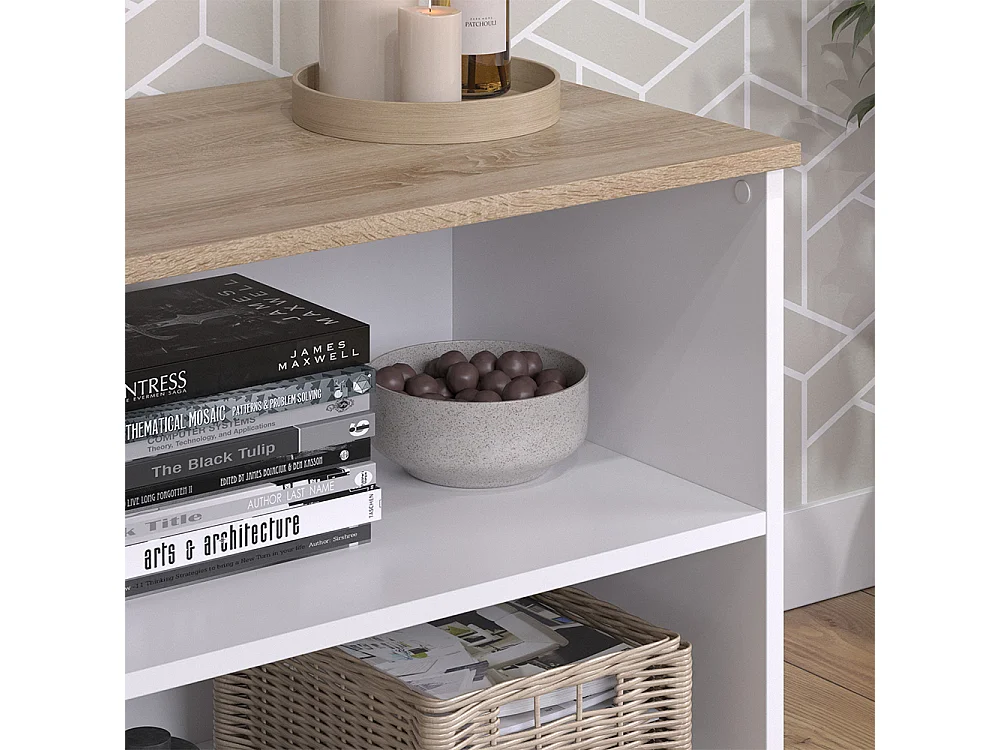 Meuble TV blanc/sonoma 60x40x50 wido