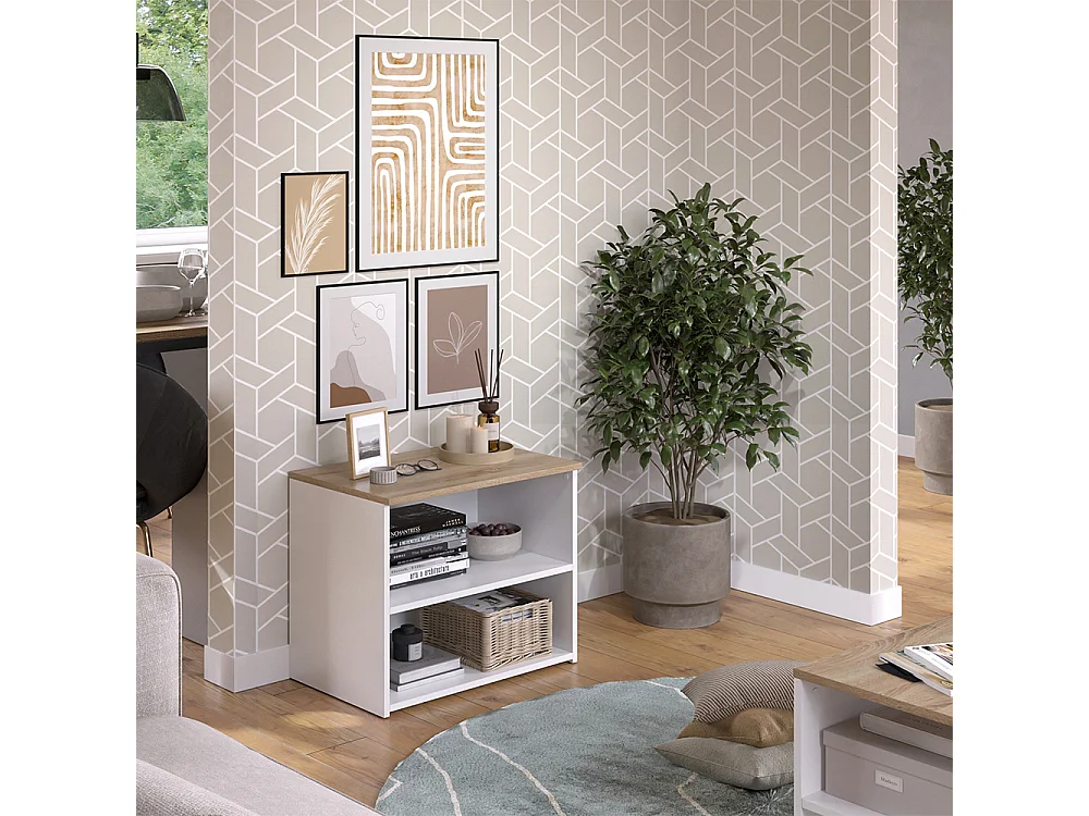 Lowboard weiß/sonoma 60x40x50 wido