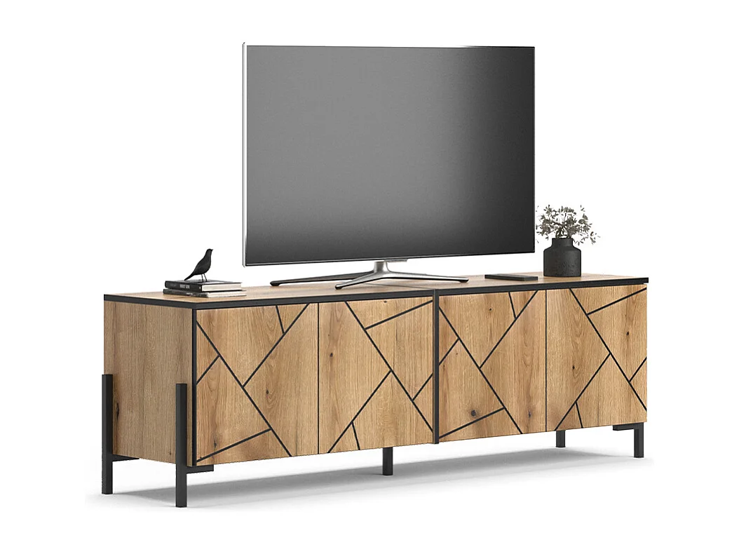 Meuble tv chêne 156.8x39.7x50 hatto