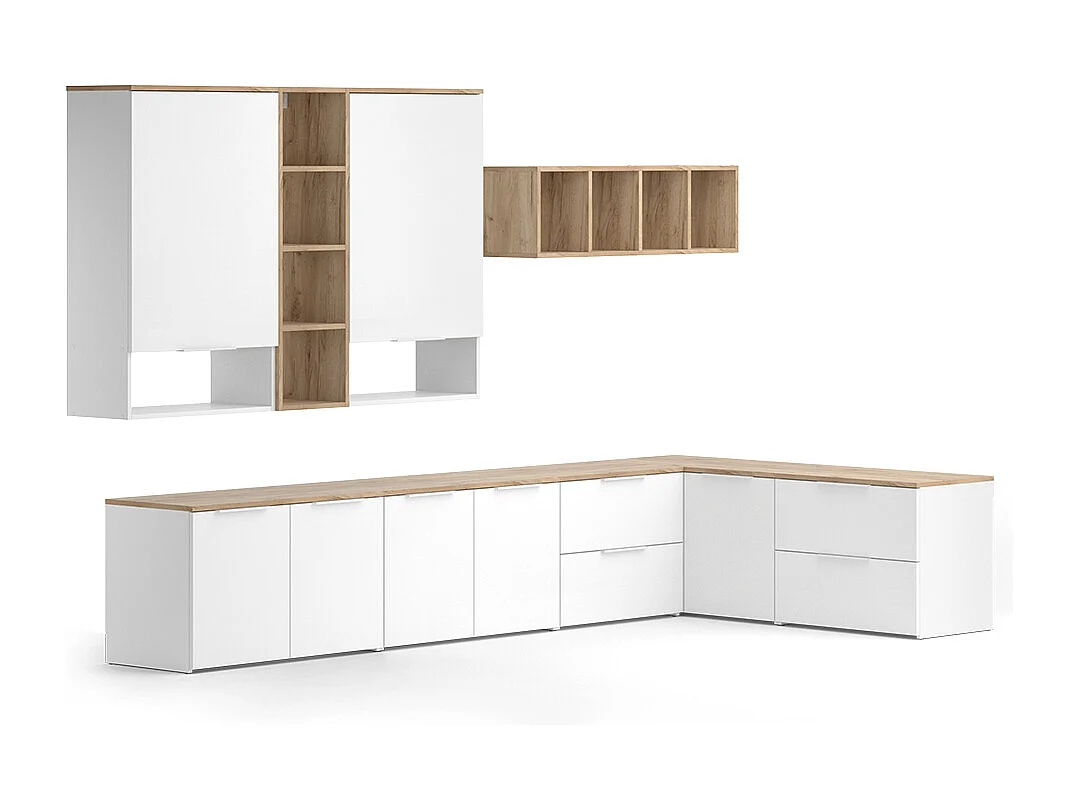 Meuble-paroi blanc/sonoma 80x40x50 wido