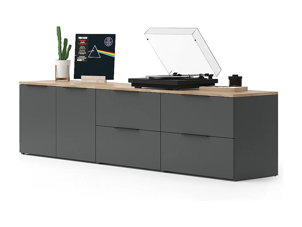 Mur de salon anthracite 80x40x50 wido