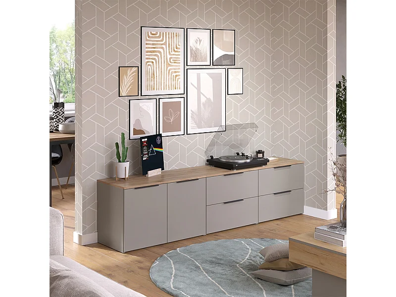 Wohnwand greige 80x40x50 wido