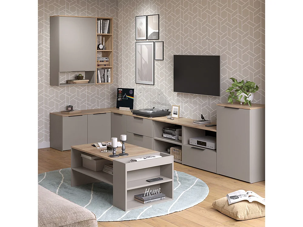 Wohnwand greige 80x40x50 wido