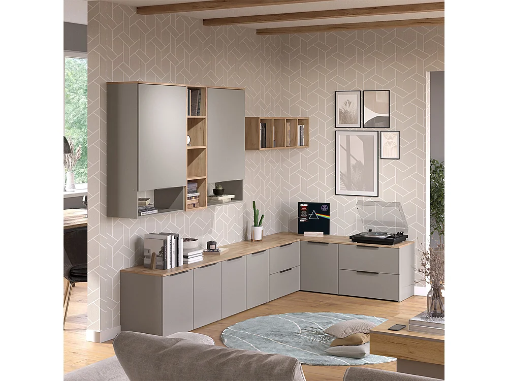 Meuble-paroi grège 80x40x50 wido