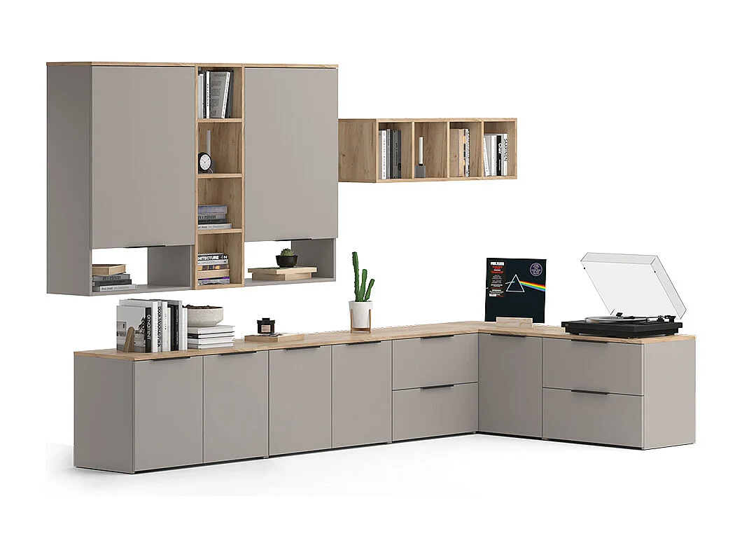 Meuble-paroi grège 80x40x50 wido