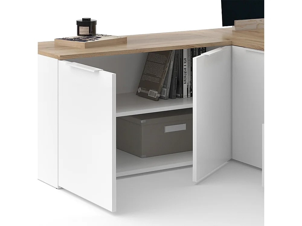 Meuble-paroi blanc/sonoma 80x40x50 wido