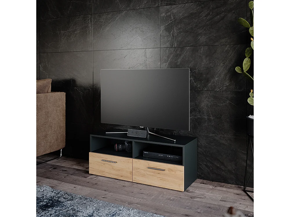 Meuble tv anthracite 95x33.2x38 diego
