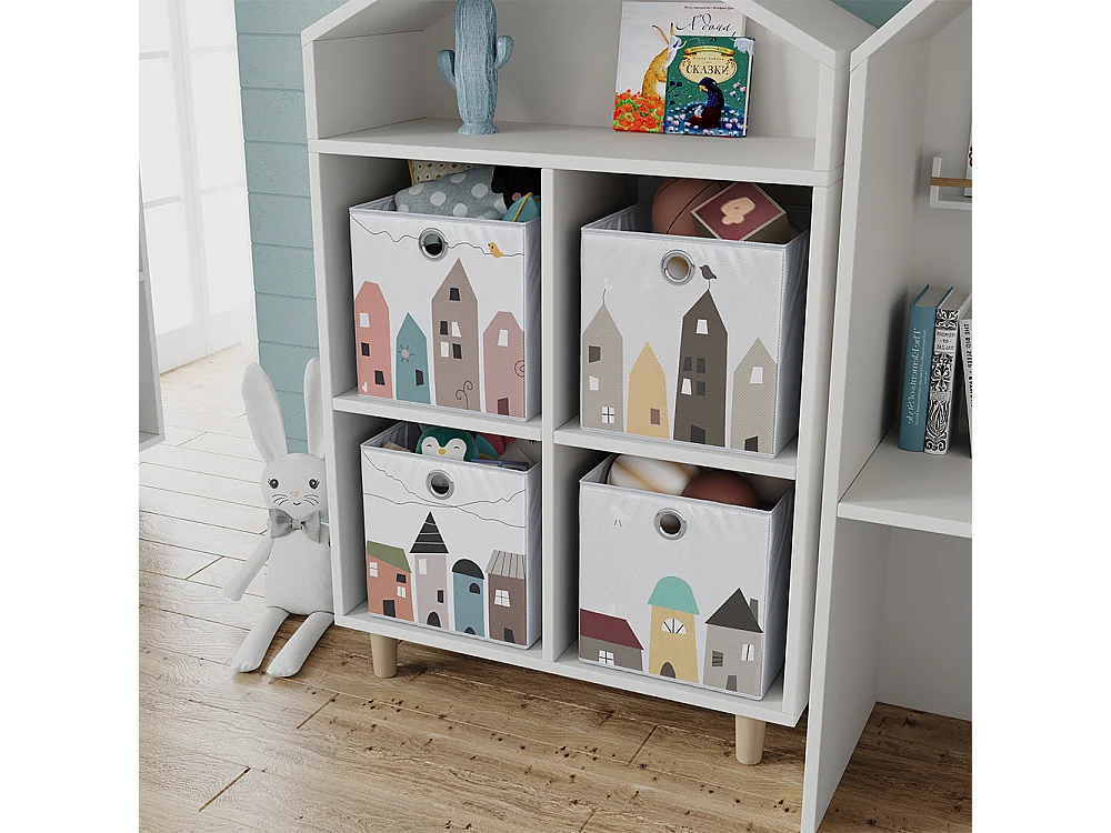 Boîte pliante gris (ville) 30x30x30