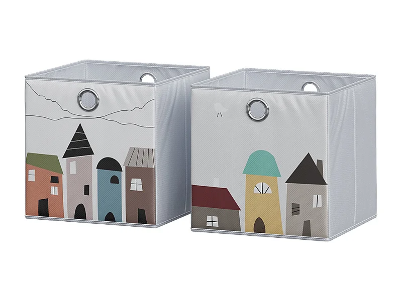 Faltbox grau (stadt) 30x30x30