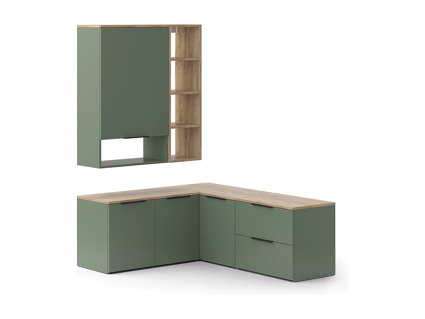 Meuble-paroi vert 80x40x50 wido