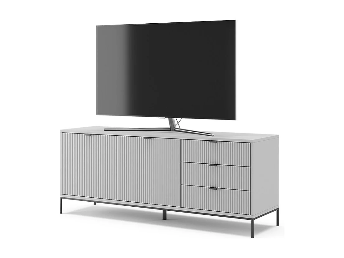 Meuble tv gris 150x42x60 eliza