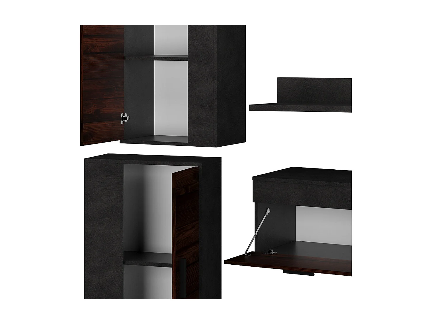 Stuevæg brun 140x35.2x38.7 berno