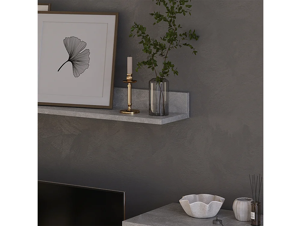 Lowboard & Regal beton/weiß 139.8x35.3x38.9 berno