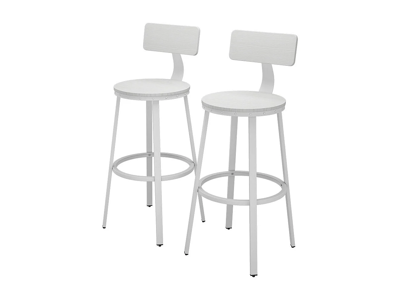 Tabouret de bar blanc 34x55x102 caracas