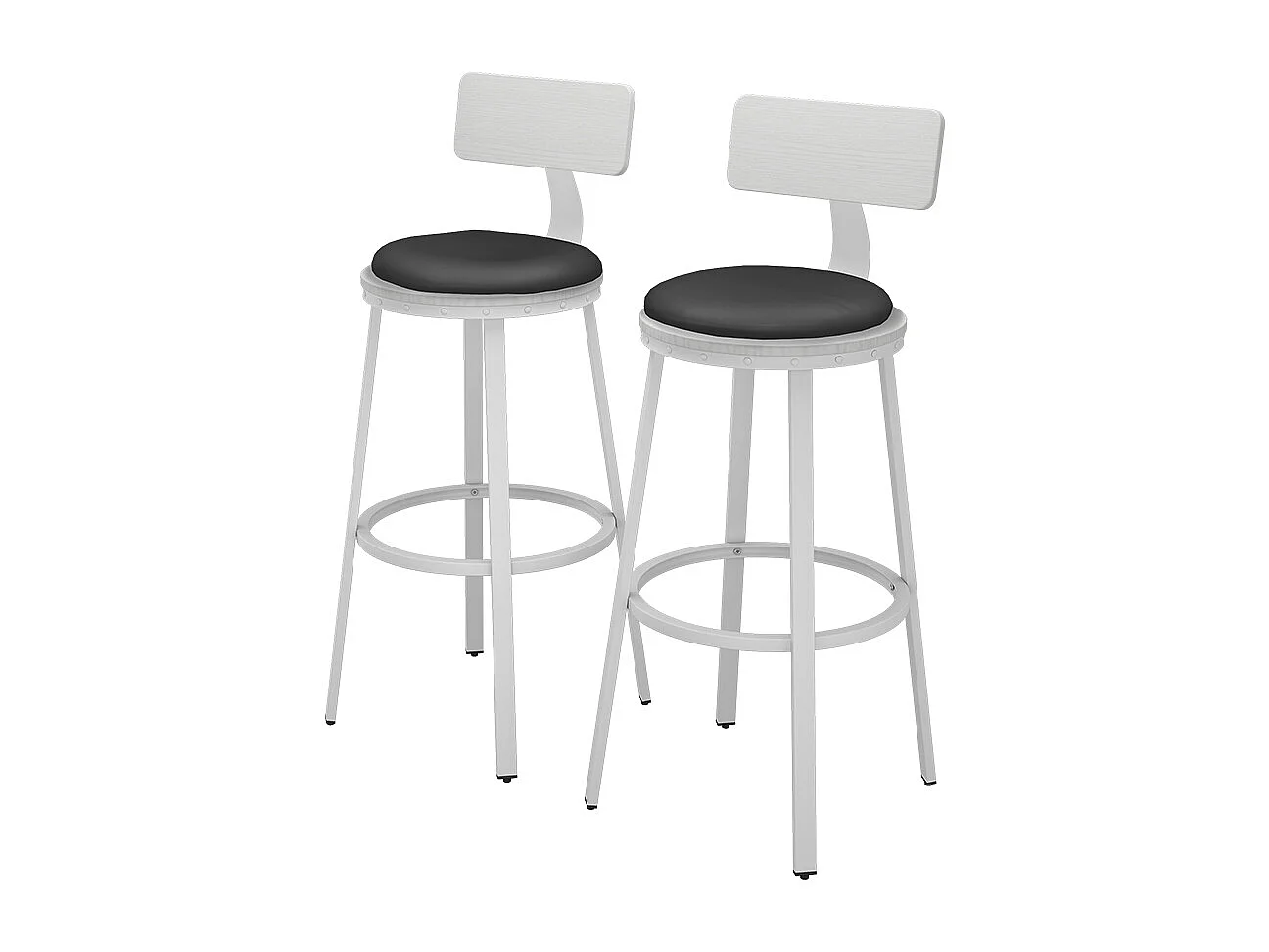 Tabouret de bar blanc 34x55x102 caracas