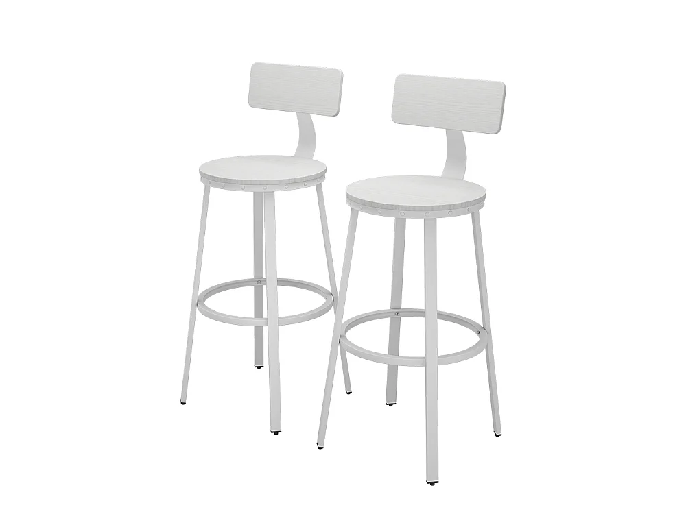 Tabouret de bar blanc 34x55x102 caracas