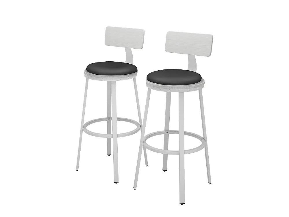 Tabouret de bar blanc 34x55x102 caracas