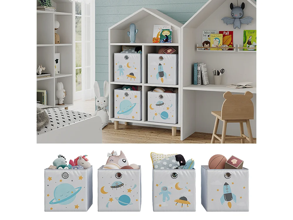 Boîte pliante gris (espace) 30x30x30