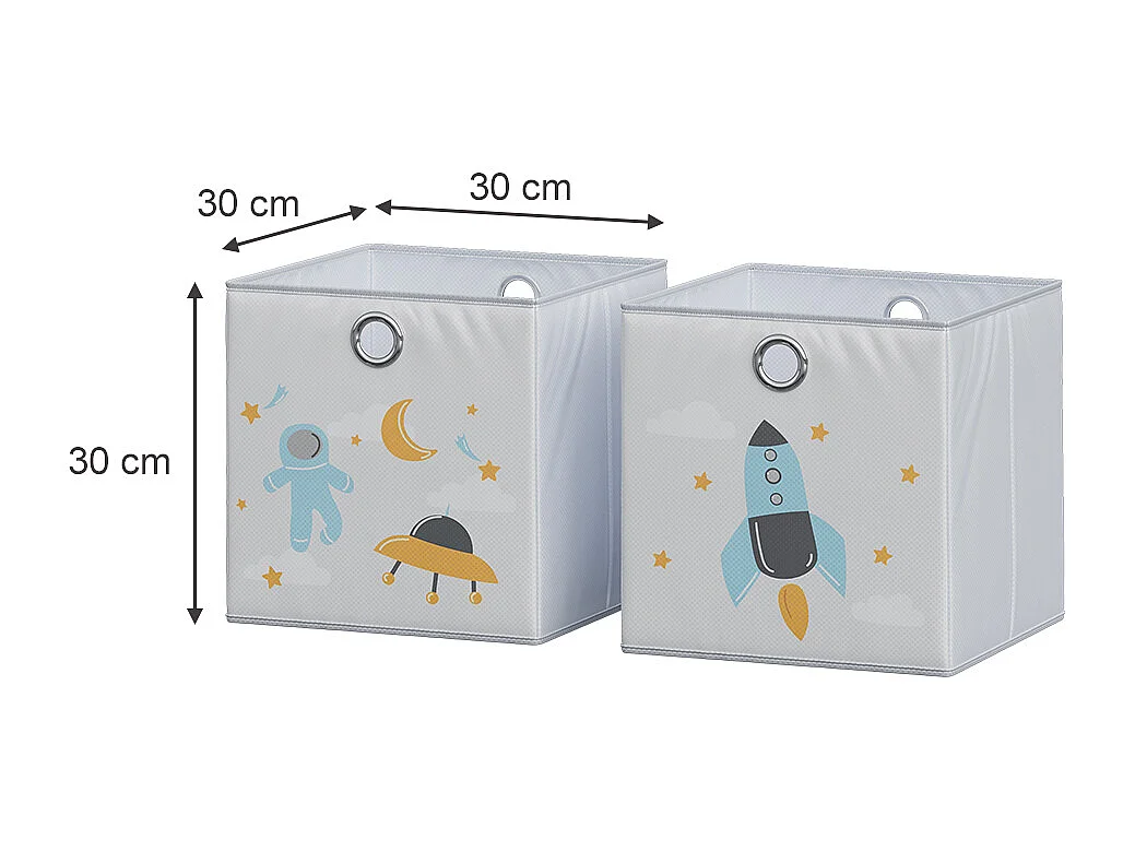 Boîte pliante gris (espace) 30x30x30