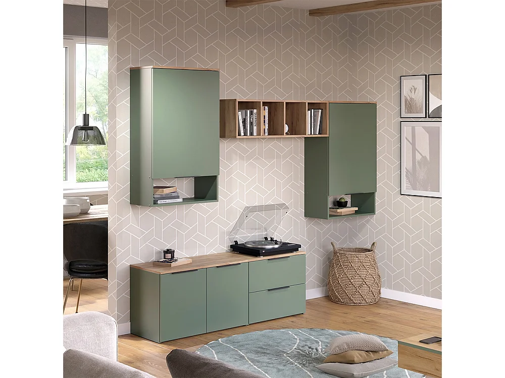 Meuble-paroi vert 80x40x50 wido