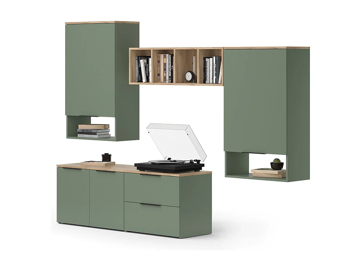 Meuble-paroi vert 80x40x50 wido