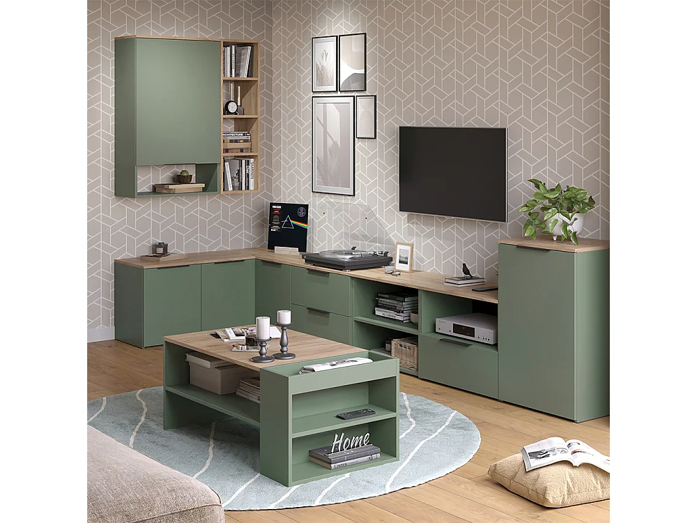 Woonwand groen 80x40x50 wido