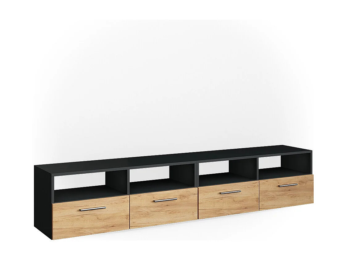Meuble tv anthracite 190x33.2x38 diego