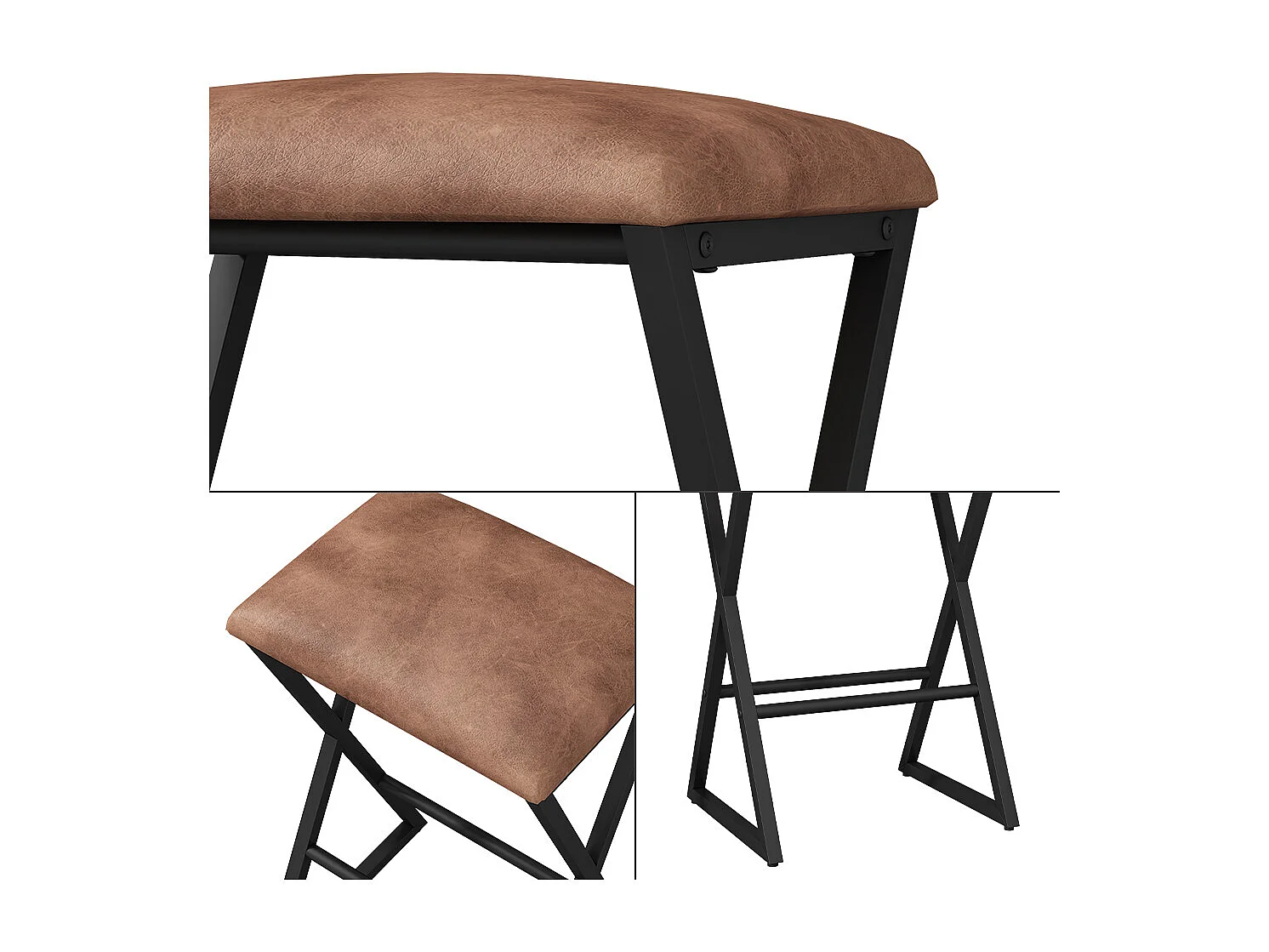 Taburete de bar marrón 40x34x64 vault