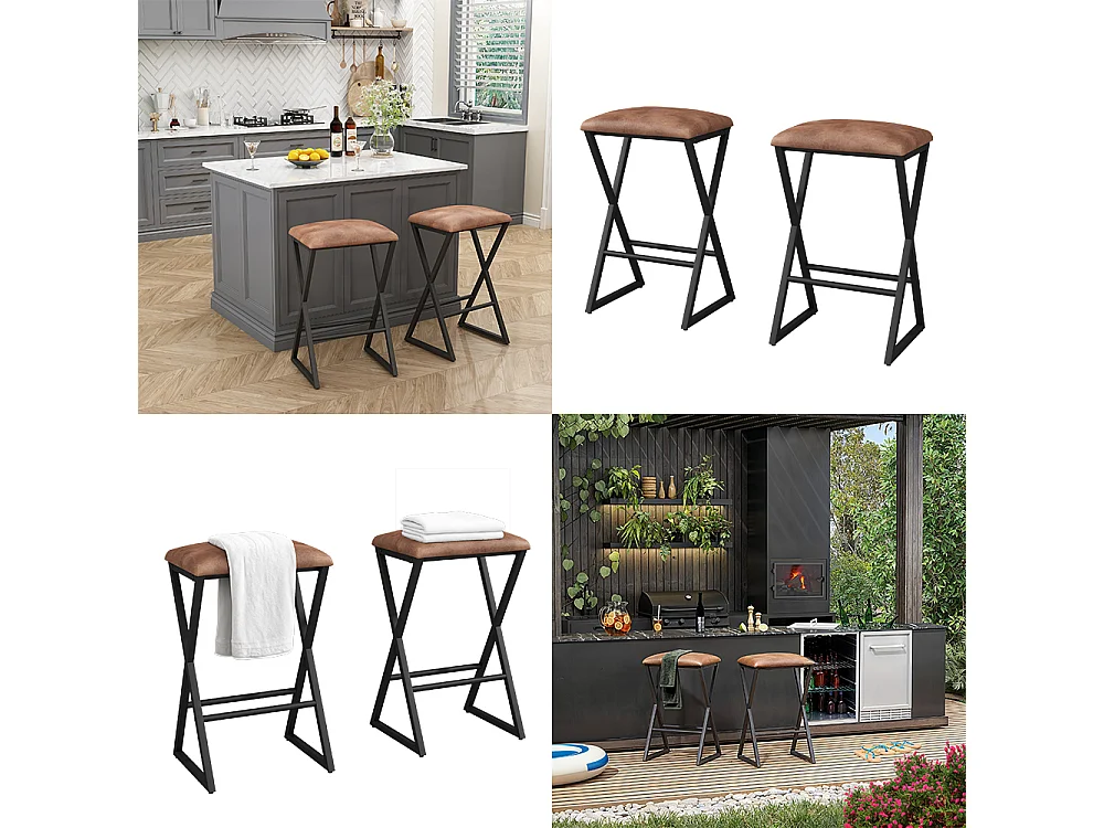 Barhocker braun 40x34x64 vault